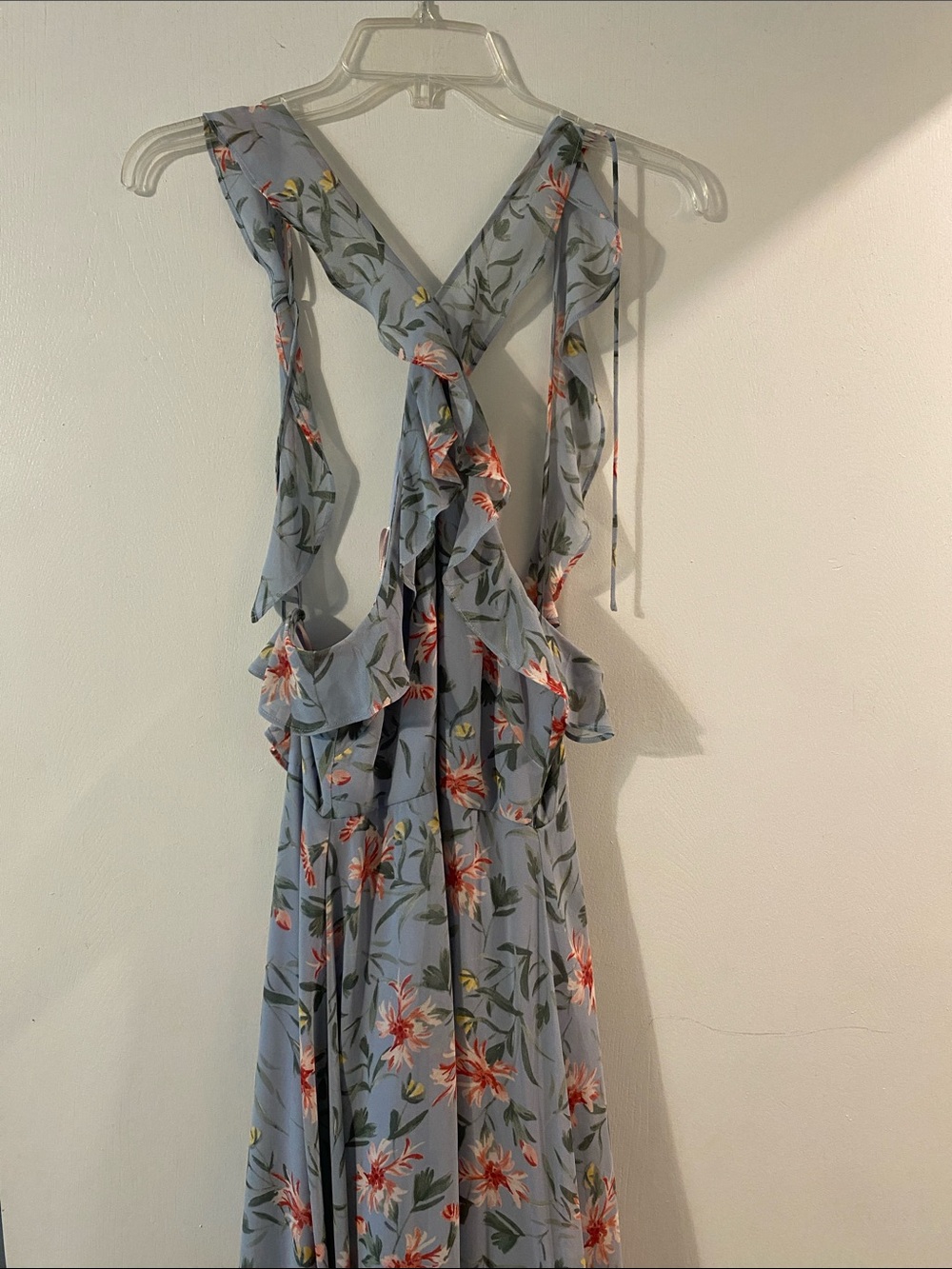 Gal Meets Glam Size 6 Light Blue Maxi Dress with Feminine Details